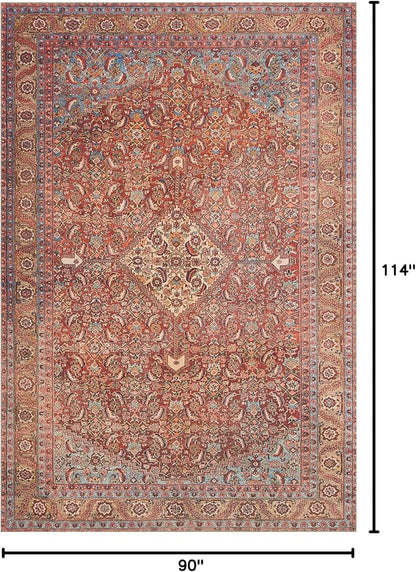 Loloi Loren Collection LQ-06 Red/Multi 7'-6" x 9'-6" Area Rug