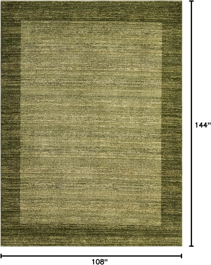 Rugs.com Angelica Collection Rug – 9' x 12' Light Green Medium Rug Perfect for Living Rooms, Large Dining Rooms, Open Floorplans