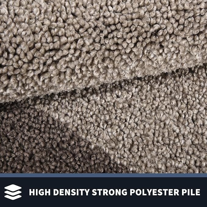 PURRUGS Dirt Trapping Door Mat 32" x 84", Non-Slip/Skid Machine Washable Entryway Rug, Shoes Scraper, Throw Rug, Super Absorbent Area Rug for Muddy Wet Shoes and Paws, Beige & Grayish Brown