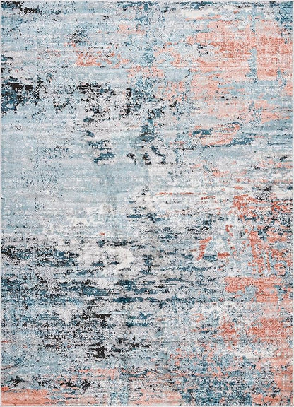Rugs.com Leipzig Collection Area Rug – 7X10 Multi Low-Pile Rug Perfect for Bedrooms, Dining Rooms, Living Rooms