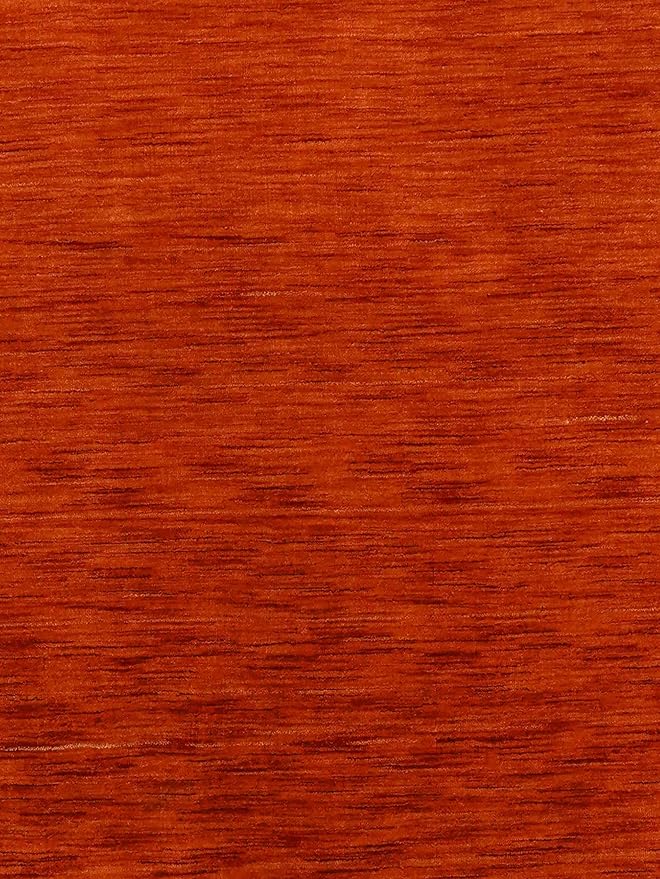 Hand Knotted Loom Wool ECO-Friendly Area Rugs - 4'x6', Rectangle, Light Red Color, Solid Plain Design, High Pile Handmade Anti Skid Area Rugs for Living Room, Bed Room (L00111)