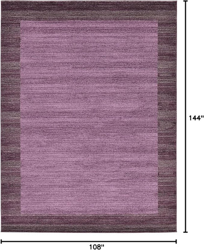 Rugs.com Angelica Collection Rug – 9' x 12' Violet Medium Rug Perfect for Living Rooms, Large Dining Rooms, Open Floorplans