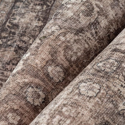 9x12 Brown Area Rug for Living Room Bedroom Neutral Vintage Soft Non Slip Rug Low Pile Distressed Large Carpet for Dining Room Nursery Office Indoor