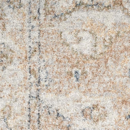 Nourison Home Astra Machine Washable Beige 9' x 12' Area Rug - Easy Clean, Non Shedding, Bed Room, Living Room, Dining Room, Kitchen (9' x 12')