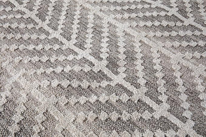 Well Woven Custom Size Hallway & Stair Runner- Harlow Rhodes Taupe 31 Inches Wide x 4 Feet Long Runner (31" x 4') Runner Rug - Contemporary Design, Ultra-Soft, Easy-Clean