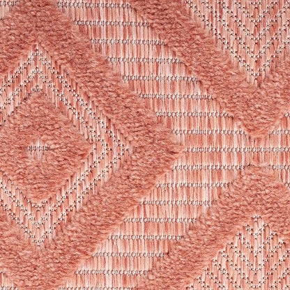 Nourison Home Versatile Coral Orange 5' x 7' Area Rug - Easy Clean, Non Shedding, Bed Room, Living Room, Dining Room, Kitchen (5' x 7')