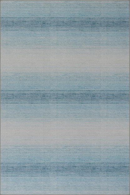 Dash & Albert Pandora Blue Machine Washable Rug, Runner-2.5 X 8 Feet, Blue Abstract Pattern