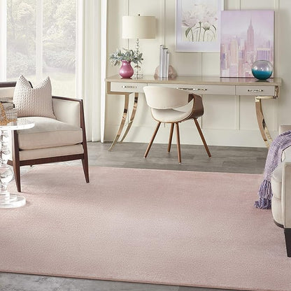 Nourison Home Nourison Essentials Pink 8' x 10' Area Rug - Easy Clean, Non Shedding, Bed Room, Living Room, Dining Room, Kitchen (8' x 10')