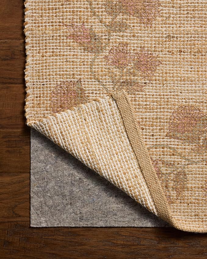 Loloi Chris Loves Julia Rue Collection RUE-05 Natural/Multi 9'-3" x 13' Area Rug Jute Neutral Floral Living Room Bedroom Rug