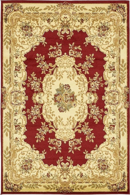 Rugs.com Chateau Collection Rug – 10 Ft Runner Cream Medium Rug Perfect for Entryways, Kitchens, Breakfast Nooks, Accent Pieces