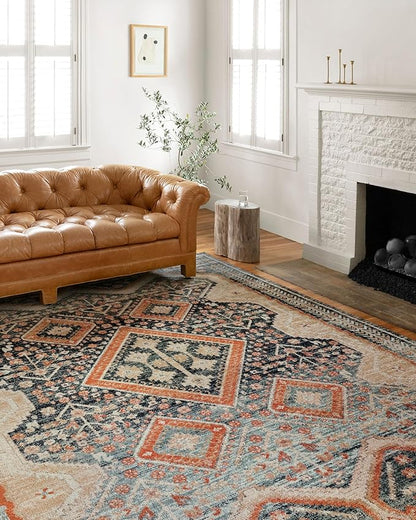 Loloi Jocelyn Collection JOC-05 Navy/Multi 2'-3" x 7'-6" .38" Thick Runner Rug