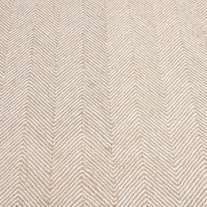 Modern Herringbone Chevron Collection Handcrafted Wool Area Rug - Durable, Zigzag Pattern, for High Traffic, Contemporary Design for Living Room, Bedroom, Dining Room Decor (Sand Beige, 5' x 8')