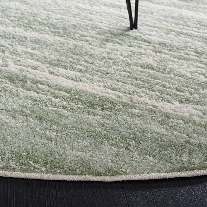 SAFAVIEH Adirondack Collection Area Rug - 6' Round, Sage & Ivory, Modern Ombre Design, Non Shedding & Easy to Clean, Ideal for Living Room, Bedroom, Office, Dining Space (ADR113X)
