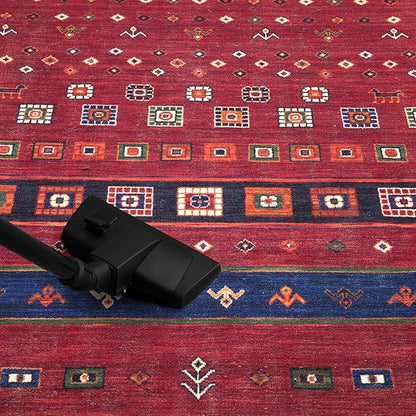 Keen Home Design 10x14 Rug - Machine Washable Area Rug with Non-Slip Backing, Ideal for Living Room, Dining Room, Bedroom - Vintage, Easy Clean, Durable, Low Pile Rug - (9'7" x 14')