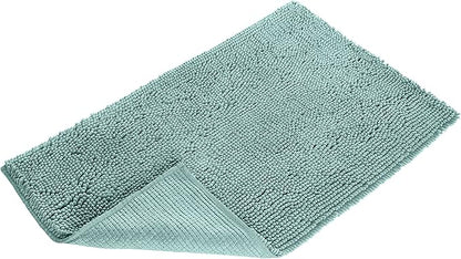 Amazon Basics Bathroom Rugs, Extra Soft Absorbent Shag Bath Rugs, Non-Slip, Quick Drying, Machine Washable, Plush Comfort for Bathroom Floor, Tub and Shower, 21" x 34", Seafoam Green