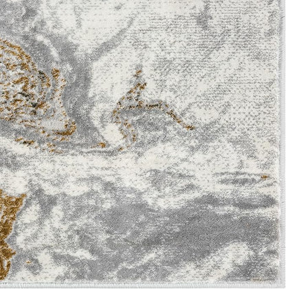 LUXE WEAVERS Marble Swirl Abstract Area Rug, Green 2x7