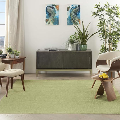 Nourison Home Nourison Essentials Green 5' x Square Area Rug - Easy Clean, Non Shedding, Bed Room, Living Room, Dining Room, Kitchen (5' x Square)