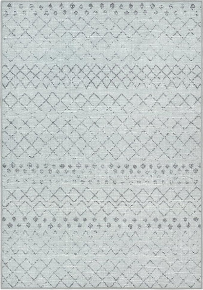 GLN Rugs Contemporary Collection - Machine Washable Area Rug, Contemporary Washable, Non Slip, Low Pile Chenille Rug, Living Room, Bedroom, Kitchen Rug (8' x 10' Gray 0166)