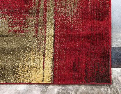 Unique Loom Barista Collection Area Rug - Timor (2' 2" x 6' 1" Runner, Multi/ Red)