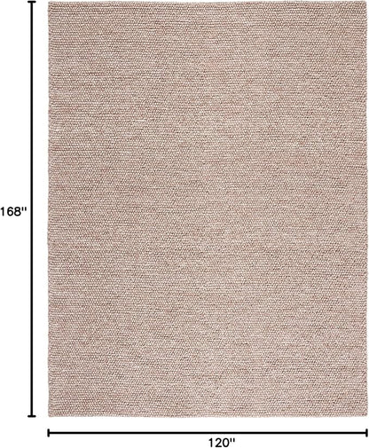 SAFAVIEH Area Rug 10x14 - Natura Collection - Large - Brown, Handmade Wool Blend, Textured Design, Ideal for Living Room, Bedroom, Dining Space (NAT620T)