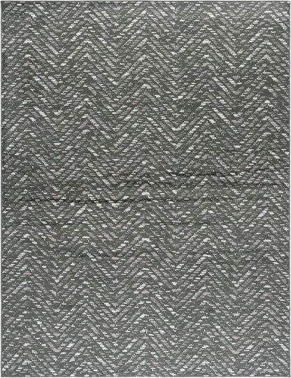 SAFAVIEH Area Rug 8x10 - Adirondack Collection - Large - Dark Green & Ivory, Chevron Pattern, Non-Shedding & Easy Cleaning, Ideal for Living Room, Bedroom, Office, Dining Space (ADR104Y)