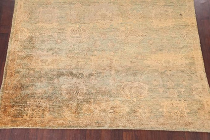 Rug Source Tribal Collection 7x9 Moroccan Area Rug, Hand Knotted Beige & Ivories Floral Rug, Oriental Jute Carpet for Bedroom, Living Room, Dining Room