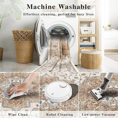 Area Rug 2x3 Entryway Rug Soft Washable Doormat Non Slip Low Pile Lightweight Carpets Indoor Faux Wool Small Rug for Entrance, Kitchen, Bedroom, Living Room