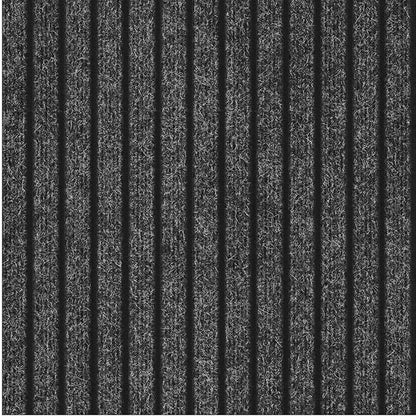 Ottomanson 2' x 20' Hallway Runner with Scraper Pile Extra Durable Non-Slip Rug Mat for Indoor & Outdoor Use - Ideal for Kitchen, Entryway, Patio & Garage - High-Traffic Carpet, Black