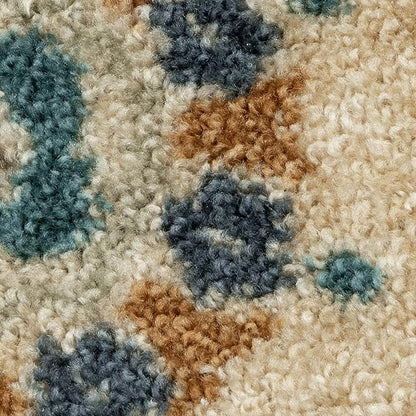 Maples Rugs Reggie Floral Area Rug - Made in USA - Washable, Non Slip, Pet-Friendly Mats for Living Room, Bedroom, and Office, 3'4" x 6', Beige