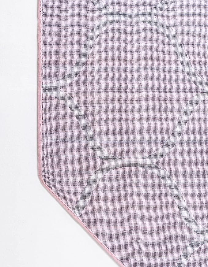 Rugs.com Lattice Frieze Collection Rug – 7' 10 Octagon Light Pink Medium Rug Perfect for Living Rooms, Kitchens, Entryways