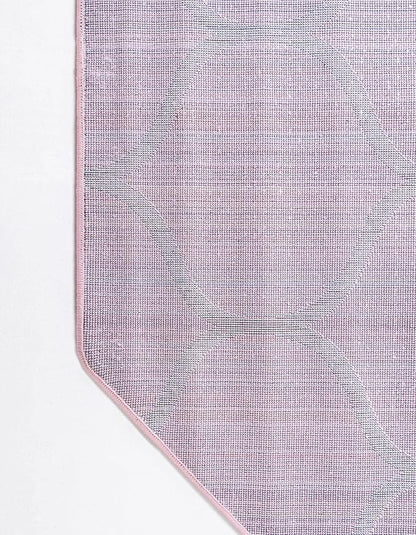 Rugs.com Lattice Frieze Collection Rug – 7' 10 Octagon Light Pink Medium Rug Perfect for Living Rooms, Kitchens, Entryways