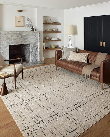Loloi Darby Collection DAR-06 Sand/Dk. Grey 2'-7" x 4' Accent Rug