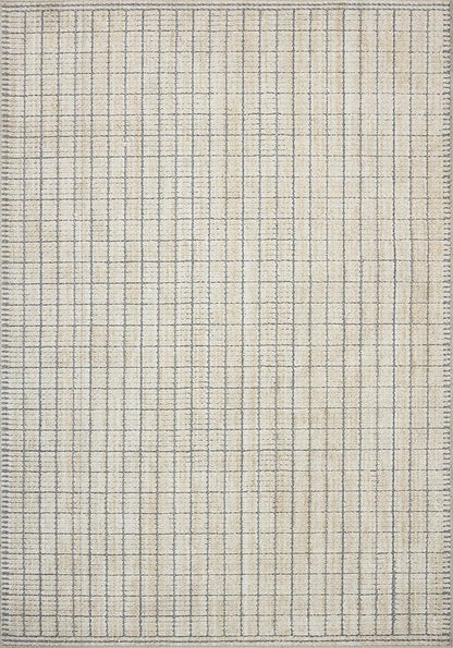 Loloi Amber Lewis Bexley Collection BEX-04 Slate/Natural 6'-6" x 9'-3" Area Rug Neutral, Textured, Living, Bedroom, Dining, Carpet