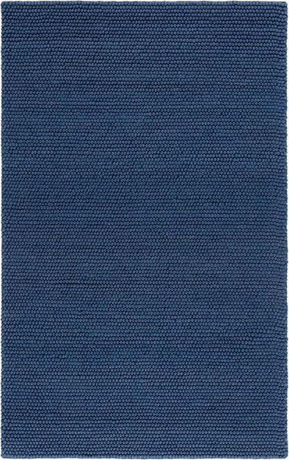 SAFAVIEH Area Rug 6x9 - Natura Collection - Navy & Blue, Handmade Wool Blend, Textured Design, Ideal for Living Room, Bedroom, Dining Space (NAT620M)