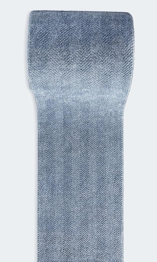 Well Woven Custom Size Hallway & Stair Runner- Harlow Pompeii Light Blue 27 Inches Wide x 3 Feet Long Runner (27" x 3') Runner Rug - Modern Chevron Pattern, Ultra-Soft, Easy-Clean