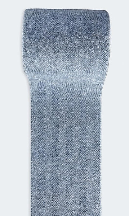 Well Woven Custom Size Hallway & Stair Runner- Harlow Pompeii Light Blue 27 Inches Wide x 4 Feet Long Runner (27" x 4') Runner Rug - Modern Chevron Pattern, Ultra-Soft, Easy-Clean