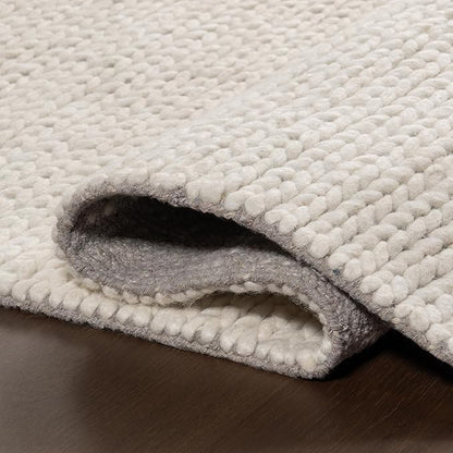 Nuloom Penelope Off-White/Ivory, 9'6" x 13'6", Hand-Braided, Wool & Cotton, Soft and Textured, High Traffic, Stain Resistant, Easy Clean, Durable Area Rug for Bedroom, Living Room, Dining, Entryway