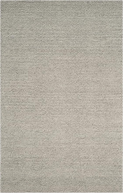 SAFAVIEH Area Rug 5x8 - Natura Collection - Silver, Handmade Wool Blend, Textured Design, Ideal for Living Room, Bedroom, Dining Space (NAT620C)