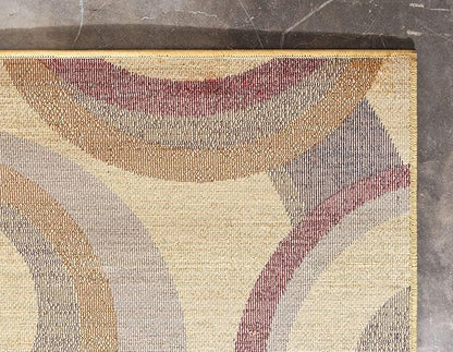 Unique Loom Barista Collection Area Rug - Kona (7' 10" x 10' Rectangle, Beige/ Black)