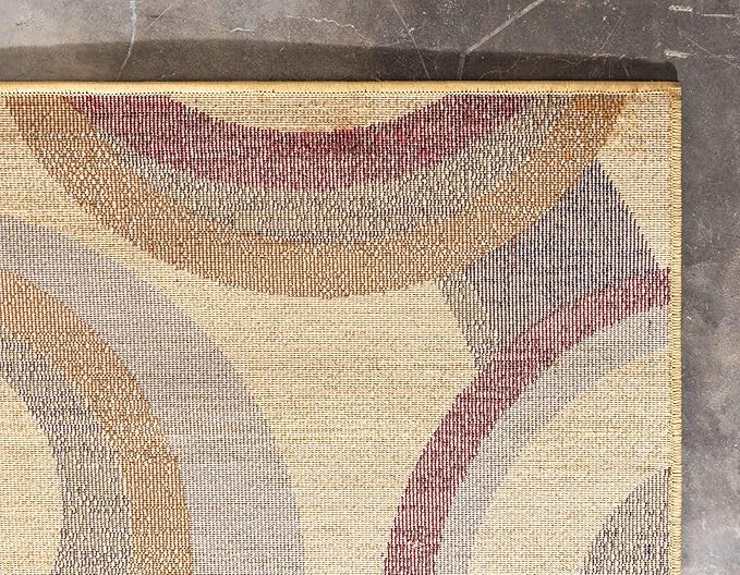 Unique Loom Barista Collection Area Rug - Kona (5' 3" x 8' Rectangle, Beige/ Black)