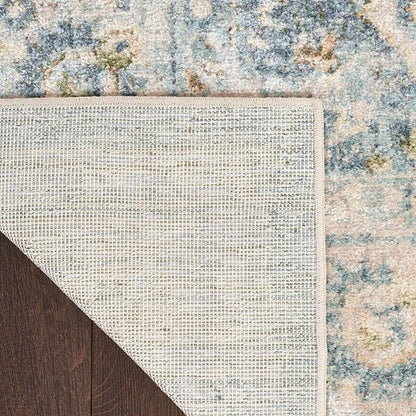 Nourison Home Astra Machine Washable 8' x 10' Teal Beige Area Rug