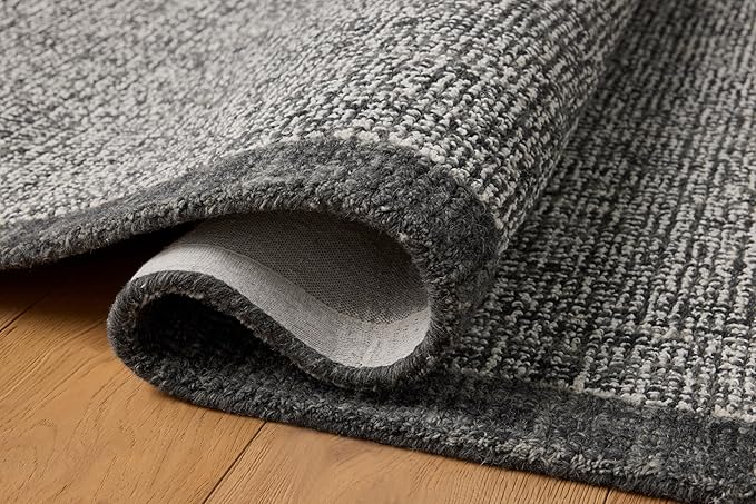 Loloi Magnolia Home by Joanna Gaines Henley Collection HNY-01 Ivory/Charcoal 5'-0" x 7'-6" Area Rug