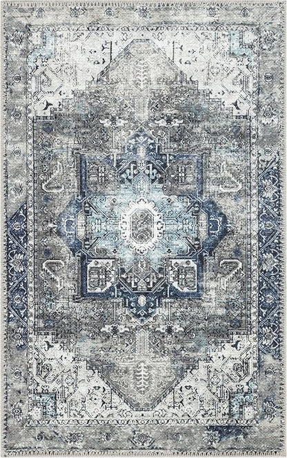 Keen Home Design 2x3 Rug - Machine Washable Entry Rug with Non-Slip Backing, Ideal for Enteryway, Kitchen, Bathroom, Laundry Room - Vintage, Easy Clean, Durable, Low Pile - (2' x 3')