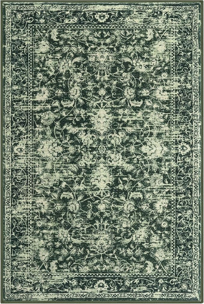 KILOCOCO Moroccan Small Area Rug 2x3 Entryway Rugs Printed Vintage Floral Washable Rug Non-Slip Kitchen Rug Indoor Door Mat, Accent Throw Small Rugs for Laundry Room Bedroom Entrance, Green