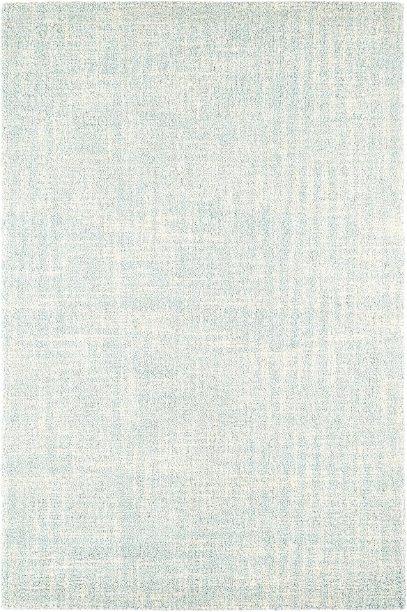 Dash and Albert Crosshatch Wool Area Rug - 2' x 3' Sky Blue Solid Hand Micro Hooked Accent Rug - Durable, High Traffic Areas Bedroom, Hallway, Stairs - Premium Luxury Hotel Quality Soft Breathable