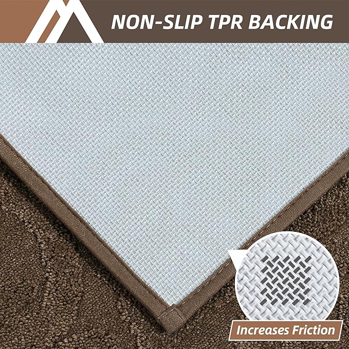 COSY HOMEER Door Mat 36”x60”,Absorbent Dirt Trapper Entryway Rugs,Non-Slip Welcome Mat,Washable Entry Rugs,Low Pile Doormat for Front Back Door,Wet Shoes & Paws,Brown