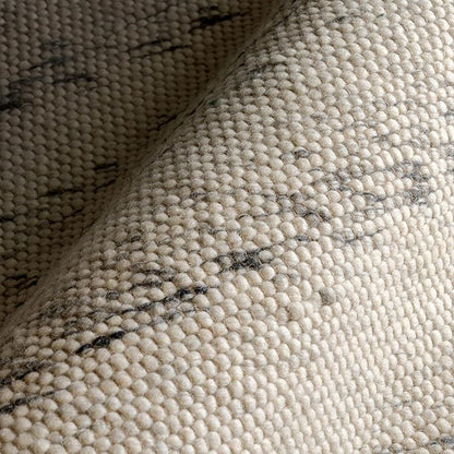 Rugs USA Hamptons Marled Ivory/Grey, 4' x 6', Hand Woven, Marled, Tassel, Soft and Cozy, High Traffic, Stain Resistant, Easy Clean, Durable Area Rug for Bedroom, Living Room, Dining, Den, Foyer