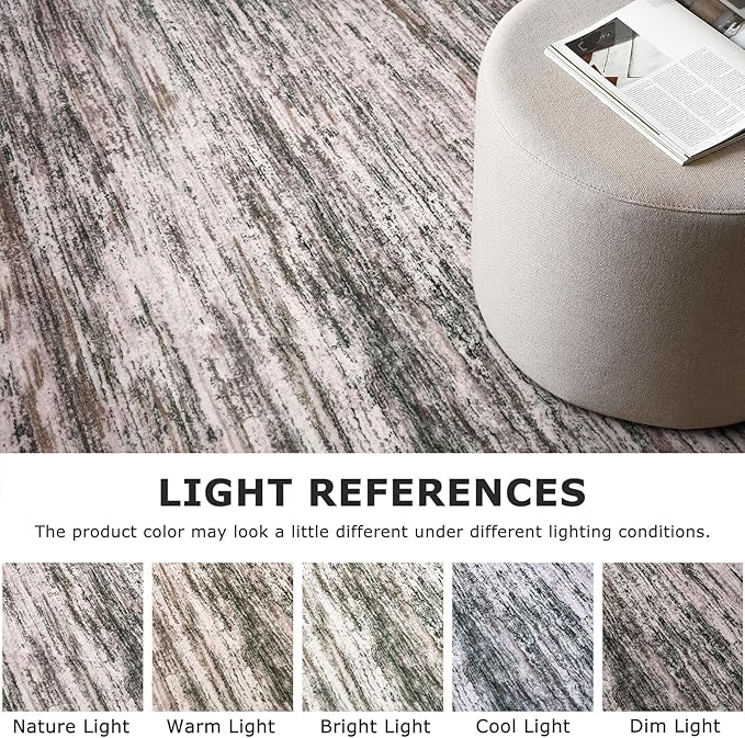 2x6 Modern Abstract Runner Rug for Hallways, Brown Green Black White Super Soft Hallway Decor Kitchen Rugs with Non-Slip, Non-Shedding Washable Rug for Entryway Bedroom Indoor