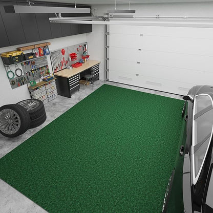 Ottomanson 6'6" x 47' Hallway Runner with Scraper Pile - Extra Durable Non-Slip Rug Mat for Indoor & Outdoor Use - Ideal for Kitchen, Entryway & Garage - High-Traffic Carpet, Green