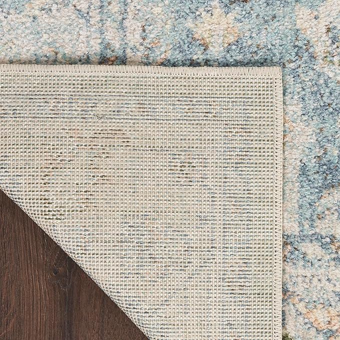 Nourison Home Astra Machine Washable Light Blue 2'2" x 8' Area Rug - Easy Clean, Non Shedding, Bed Room, Living Room, Dining Room, Kitchen (8' Runner)